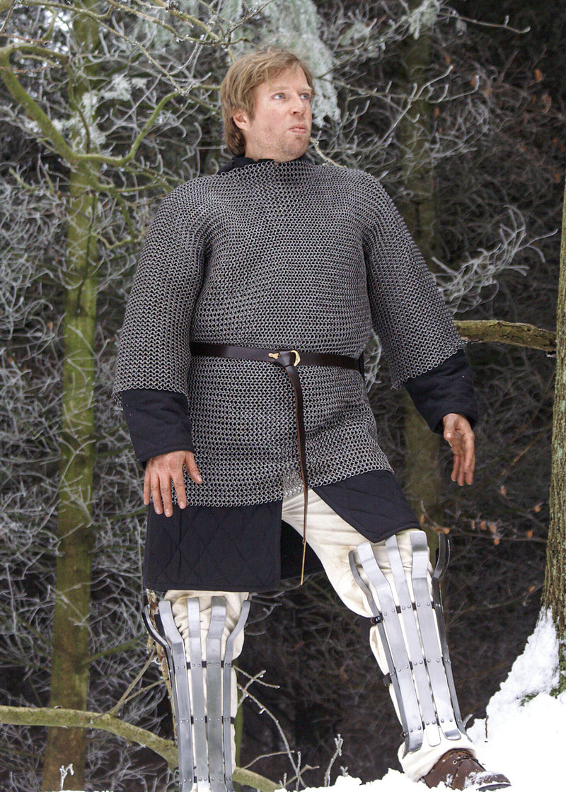 Haubergeon, mixed, flat rings, wedge-shaped rivets 8 mm