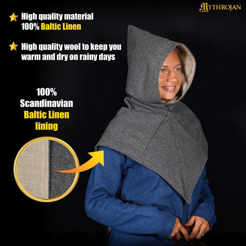 Skjoldehamn vichingo cappuccio, lana & lino 
