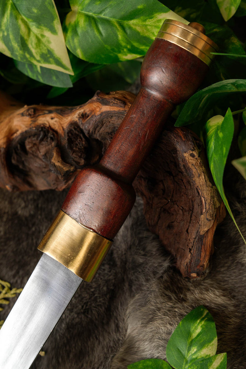 Sgian achlais met mes en vork, semi-scherp