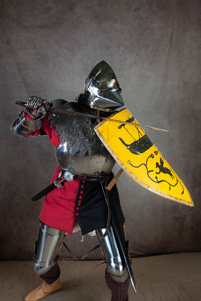 Mittelalterlicher Ritter Schild, unbemalt 