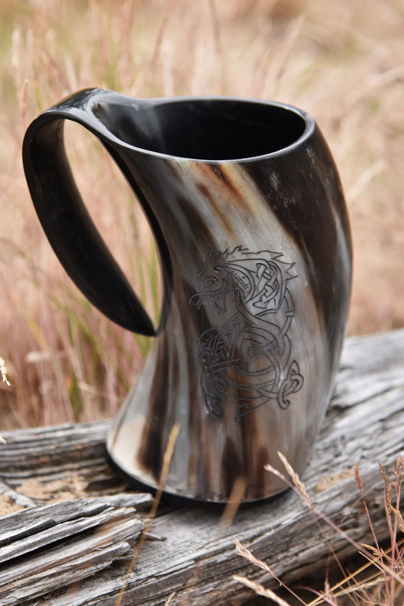 Hoornen beker Fenrir wolf, 650-1000 ml