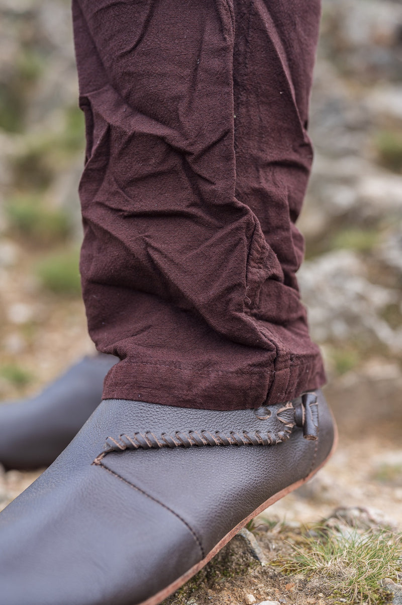 Vikingo pantalones, lino, marrón 