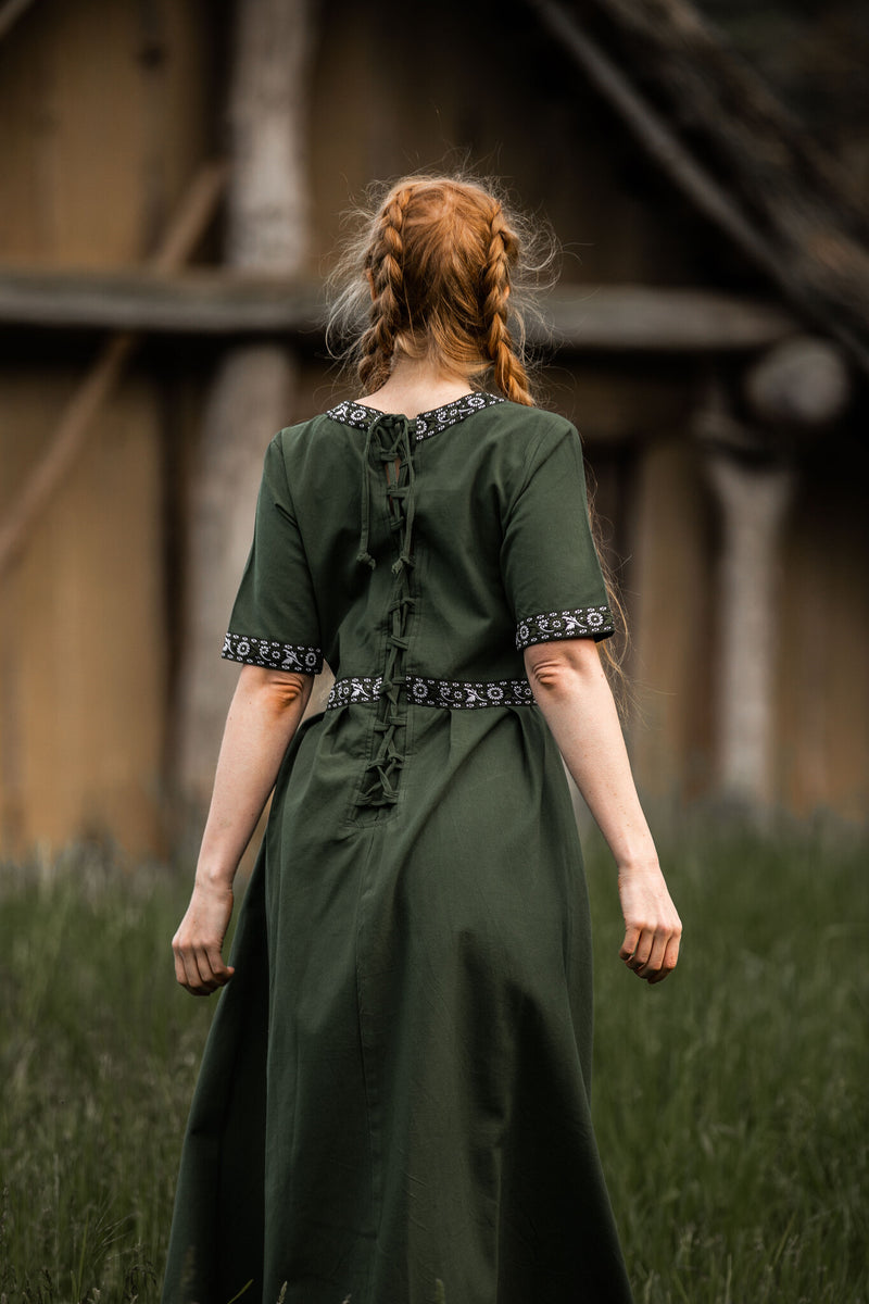 Middelalderlige kjole Ennlin, grøn 