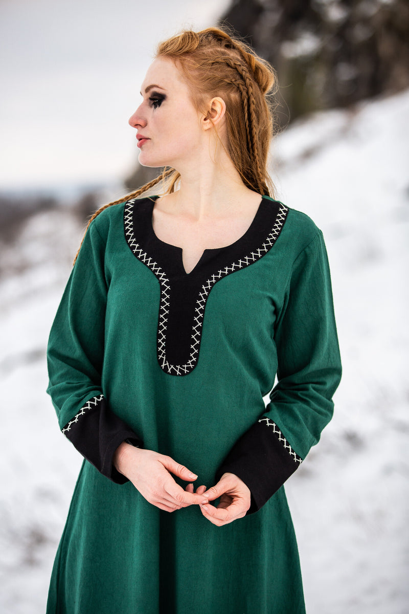 Viking dress Lagertha, green