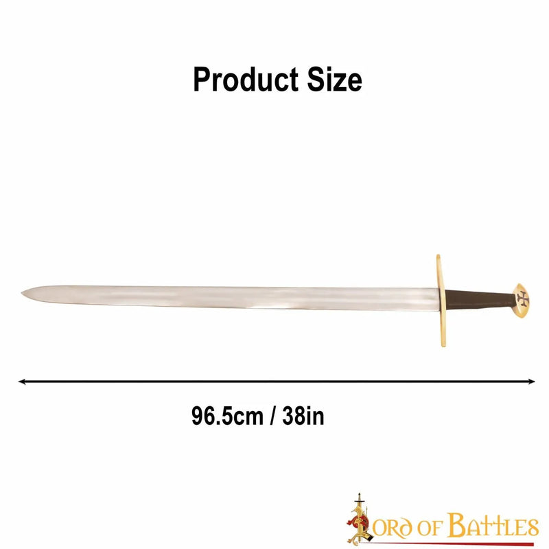 Tempeliersværd Hugo de Payens, halvskarpt 