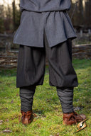 Rusvik Hose Wolle, Fischgrätmuster, Wollmischung, schwarz 