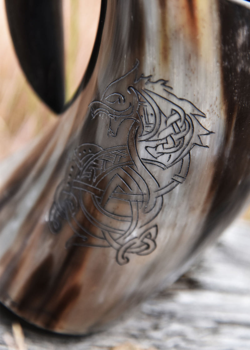 Hoornen beker Fenrir wolf, 650-1000 ml