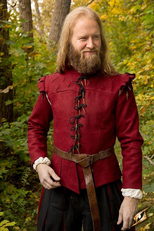 Doublet Columbus, rood, wolmix