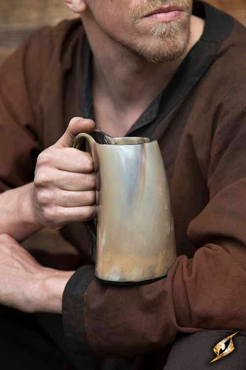 Hoornen mok met oor 0,5L, licht