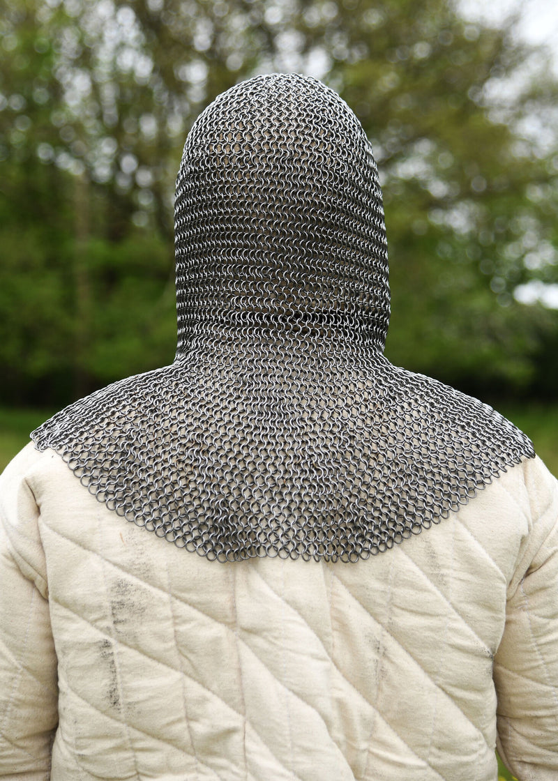 Maliënhaube mit dreieckigem Ventail, unbehandelt, 8 mm 