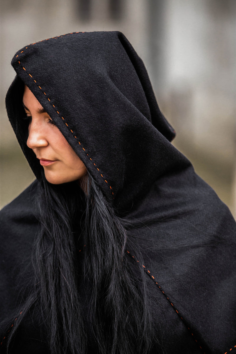 Skjoldehamm kaproen Halfdan, zwart, wolmix