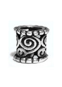 Perle de cheveux et de barbe médiévale argent, sterling argent 