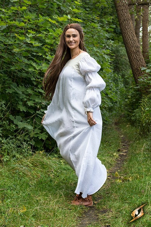 Renesansowa sukienka Lucretia, naturalna