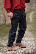 Coton pantalon Alin, noir 