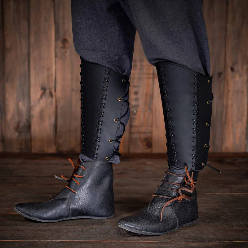 Leren scheenplaten Ubbe