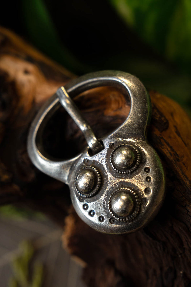 Alemannic belt buckle Niederstotzingen, silvered