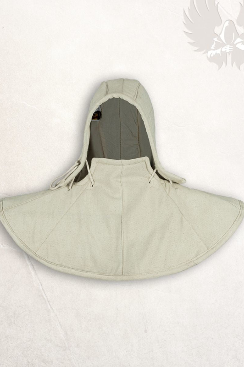 Gambeson Aulber -Creme mit Motorhaube und Kragen
