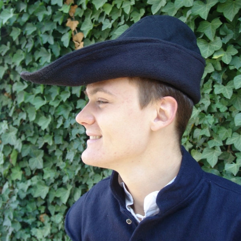 Robin hoed, leer, zwart