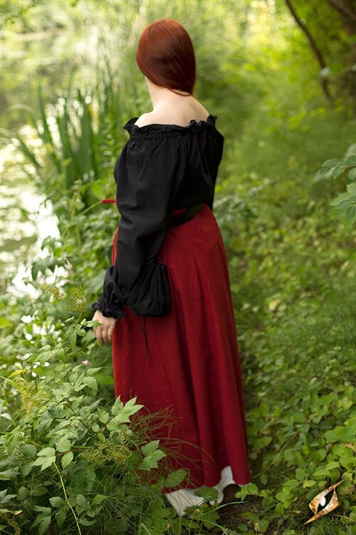 Piratskjorte Reid, sort 