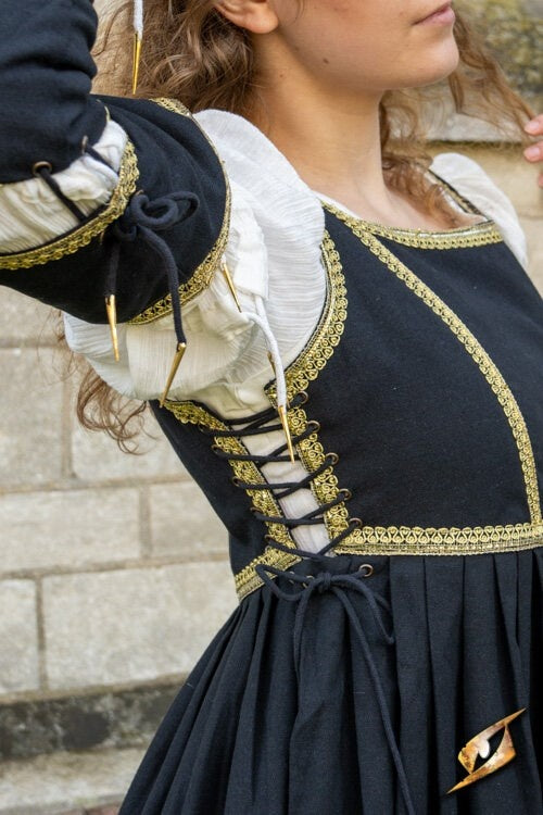 Italiensk gamurra, slutningen af det 15. århundrede, sort 