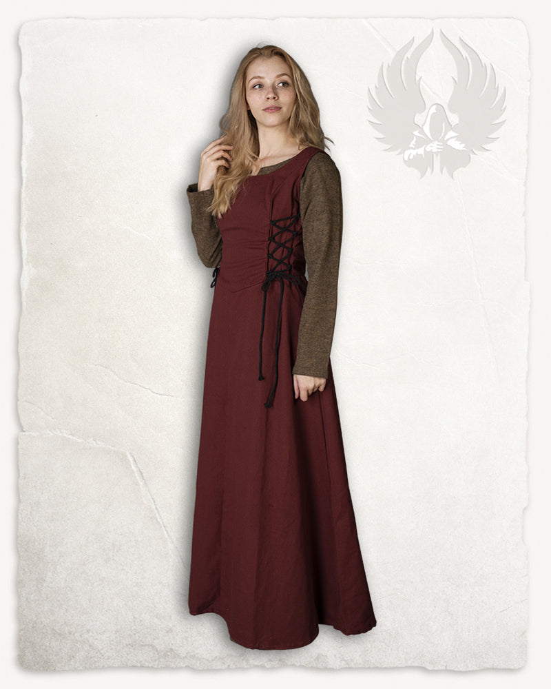 Średniowieczny surcot Uma, czerwony