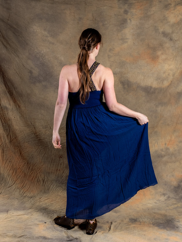 Godinnen Jurk Persephone, nachtblauw