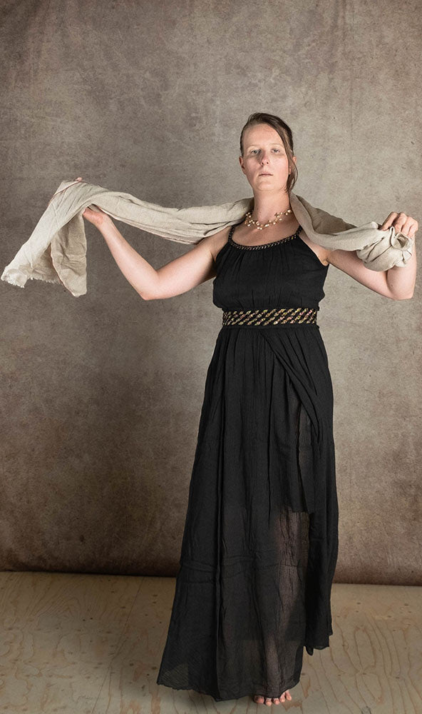 Godinnen jurk Thetis, zwart