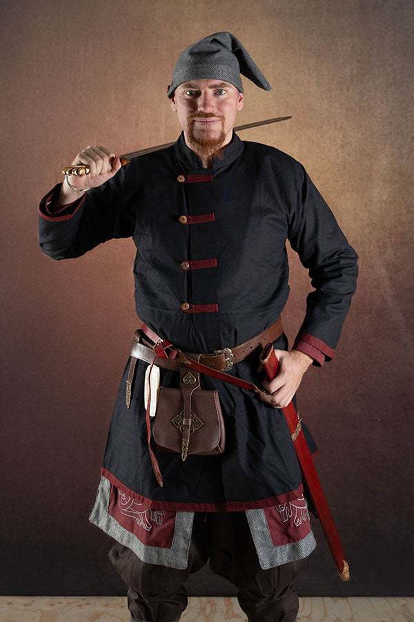 Rusvik Viking jas Jakub, zwart/bordeaux