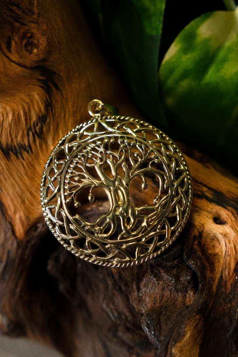 Livets træ med keltiske knuder, bronze 