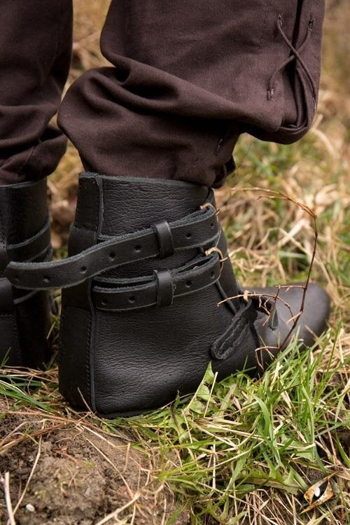 Middelalderlig ankelstøvler Godfrey, sort