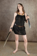 Godinnen Jurk Artemis, kort, zwart