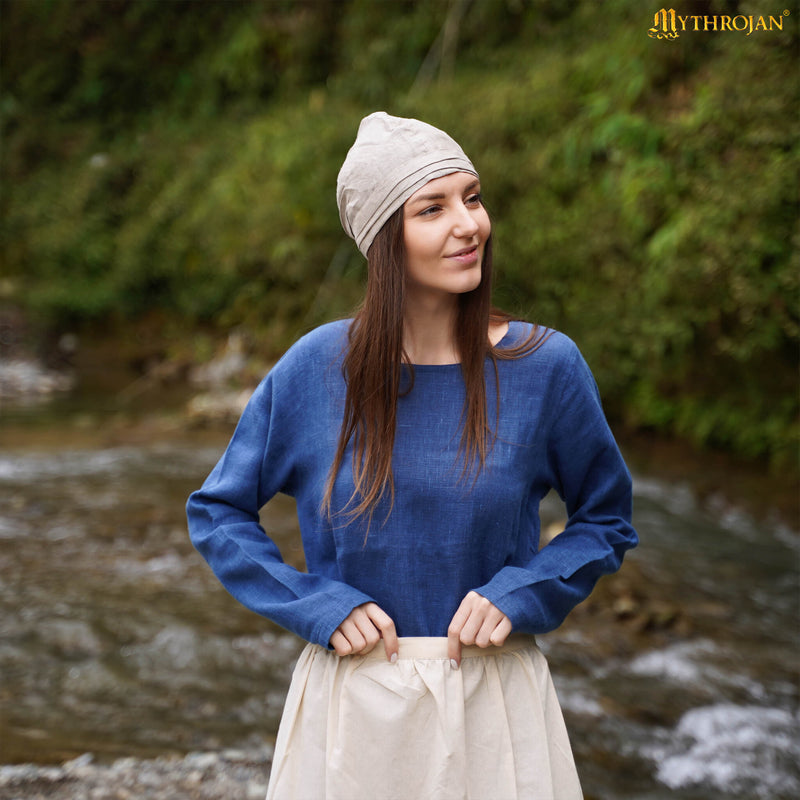 Biblia Maciejowski medievale foulard, lino, naturale 