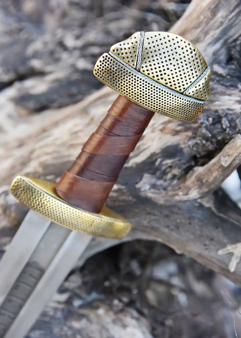 Rusvik Viking zwaard Petersen E1 Gnezdovo, semi-scherp