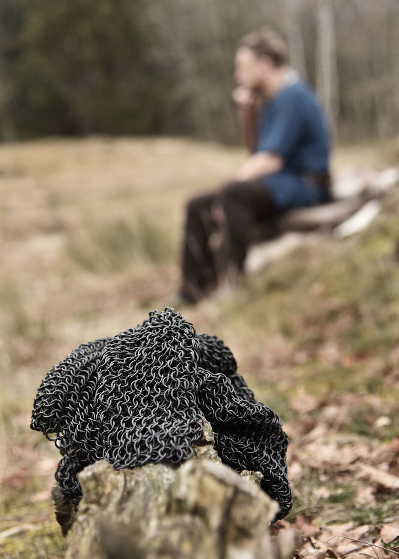 Maliën coif met vierkante hals, verzinkt, 8 mm