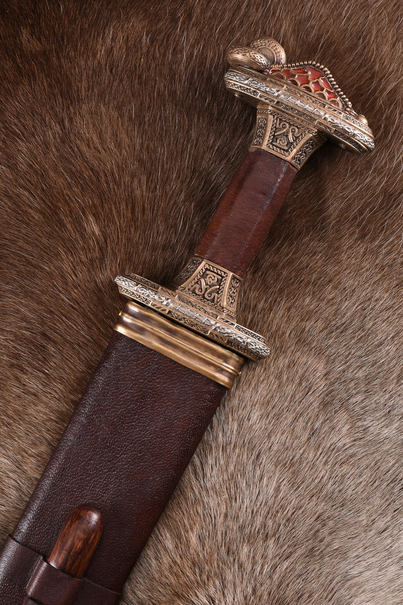 Vendel sword Uppsala 7th-8th century, brass hilt, semi-sharp