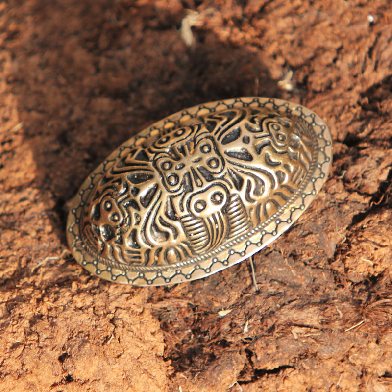 Viking schildpad broche Finland, brons, prijs per stuk