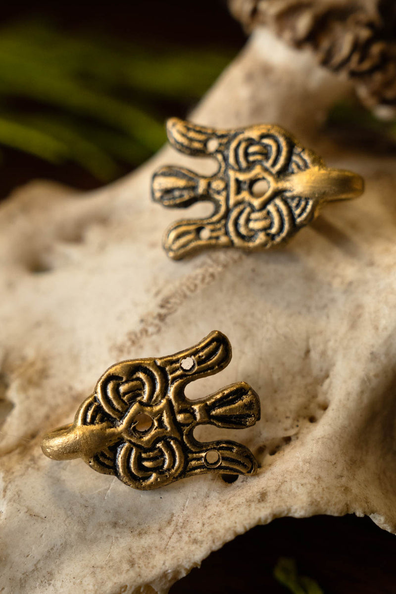 Haakjes voor beenwindsels Birka, messing