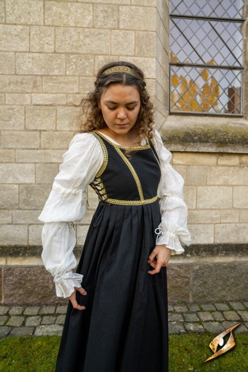 Italiensk gamurra, slutningen af det 15. århundrede, sort 