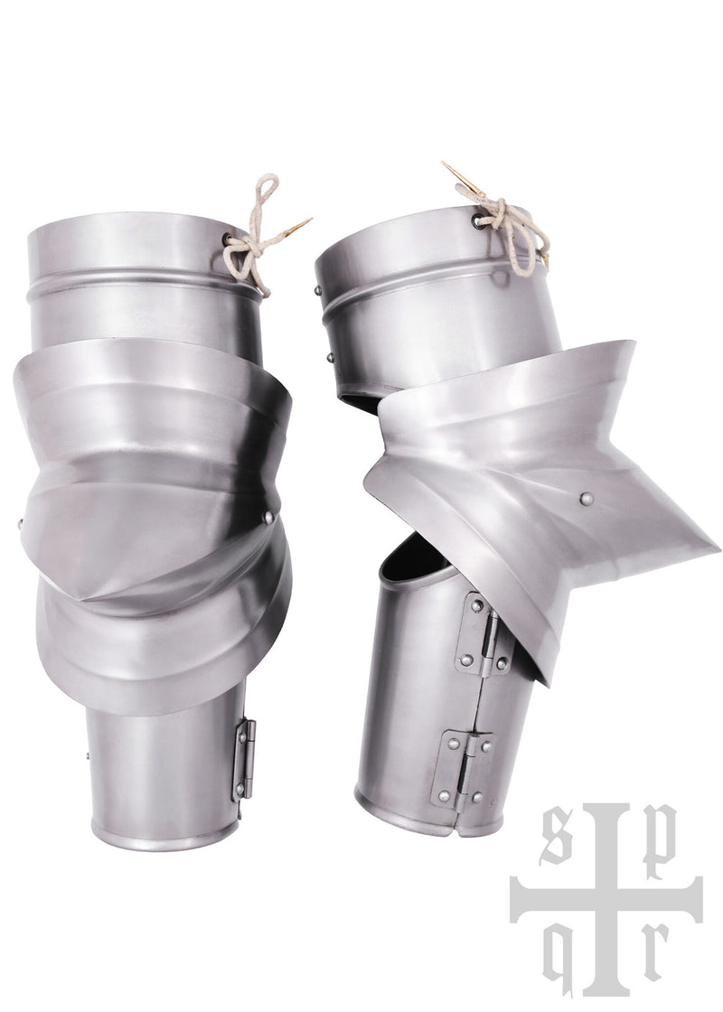 Milanese canons d'avant-bras avec grands coudières, 1,5 mm 