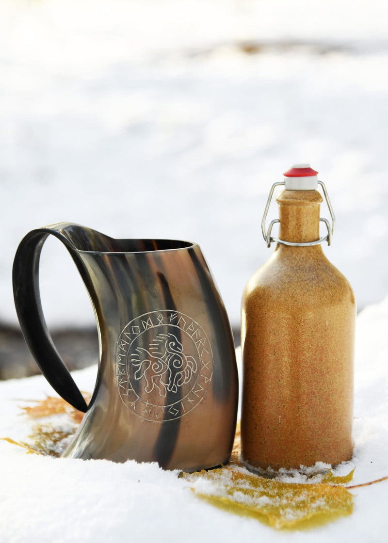Boccale da bere a forma di corno Sleipnir, 650-1000 ml 