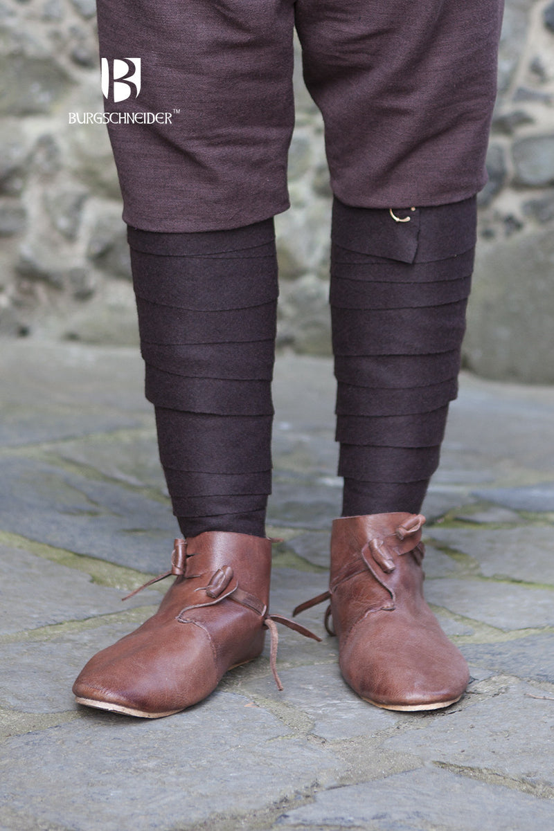 Benlindor Aki, brun, ullblandning 