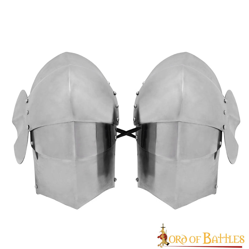 15th century poleyns, knee cops, 1.6 mm