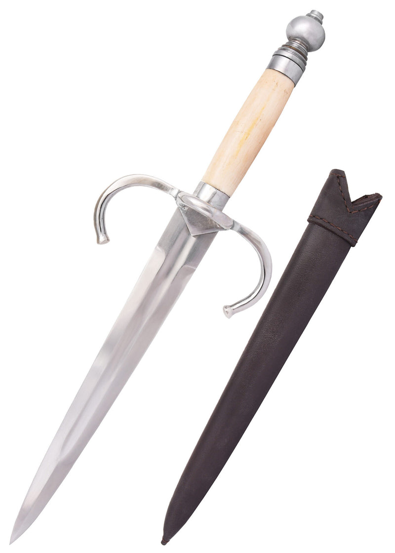 Main-gauche with bone handle, semi-sharp