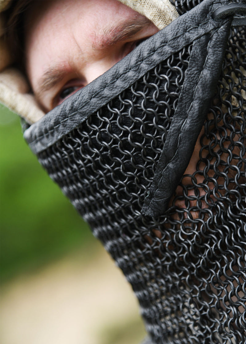 Cofia de malla con ventail triangular, bronceado, 8 mm 