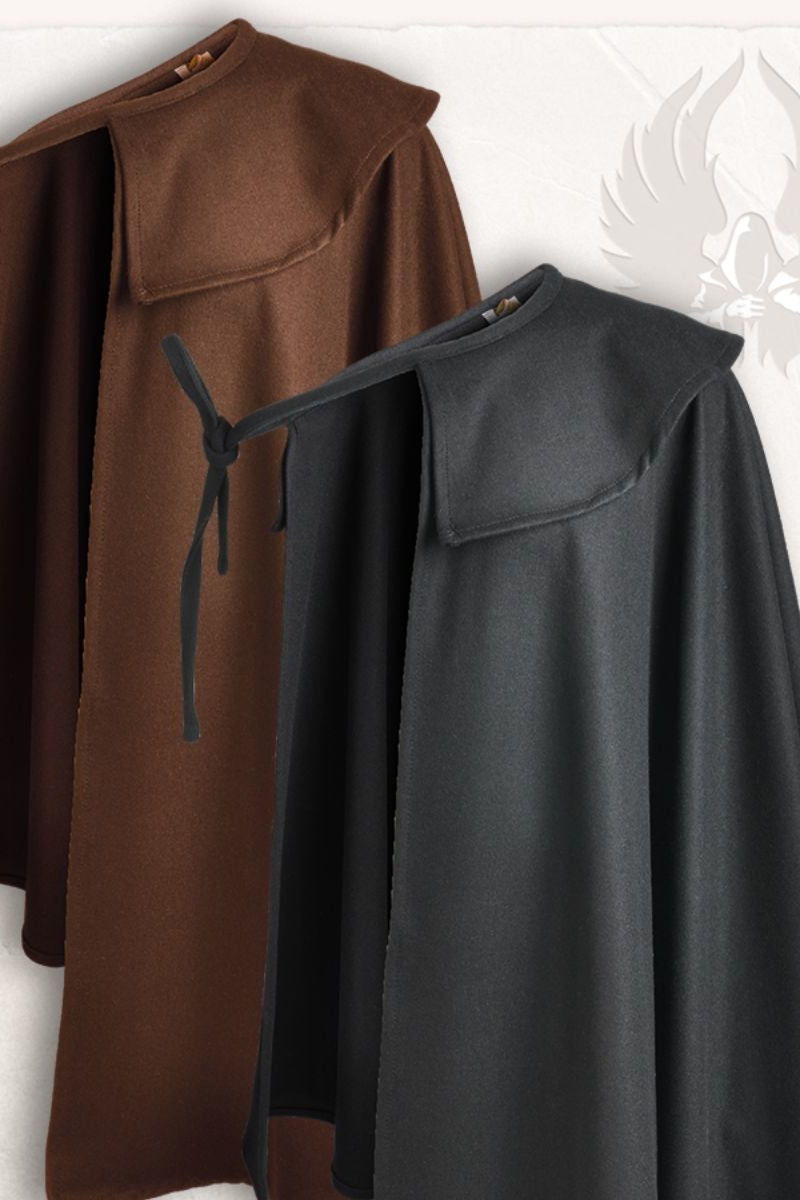 Musketiers mantel Tilly, zwart