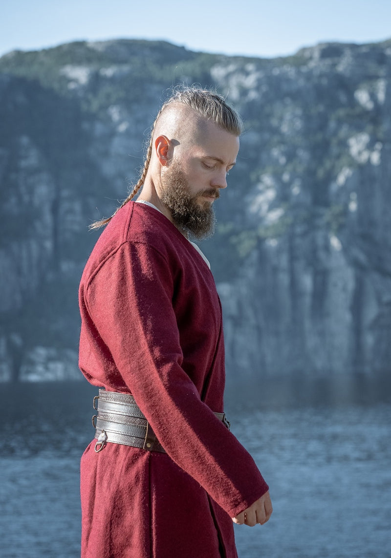 Kaftan Gustav, rood, wolmix