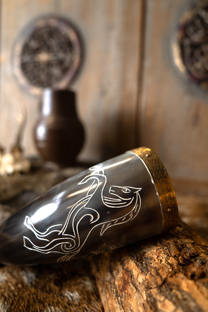 Keltische corne à boire Epona deluxe, 300-500 ml 