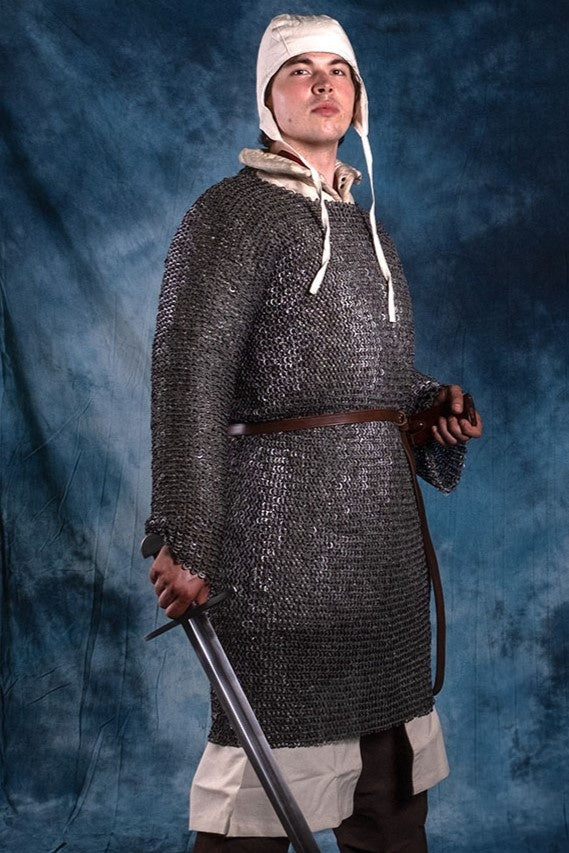 Hauberk, ronde ringen, ronde klinknagels 8 mm