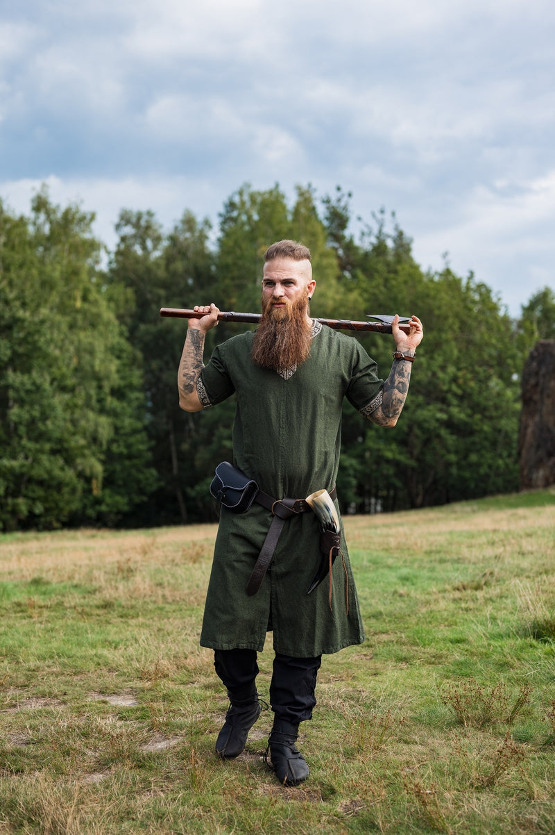 Keltische Tunika, kurze Ärmel, grün