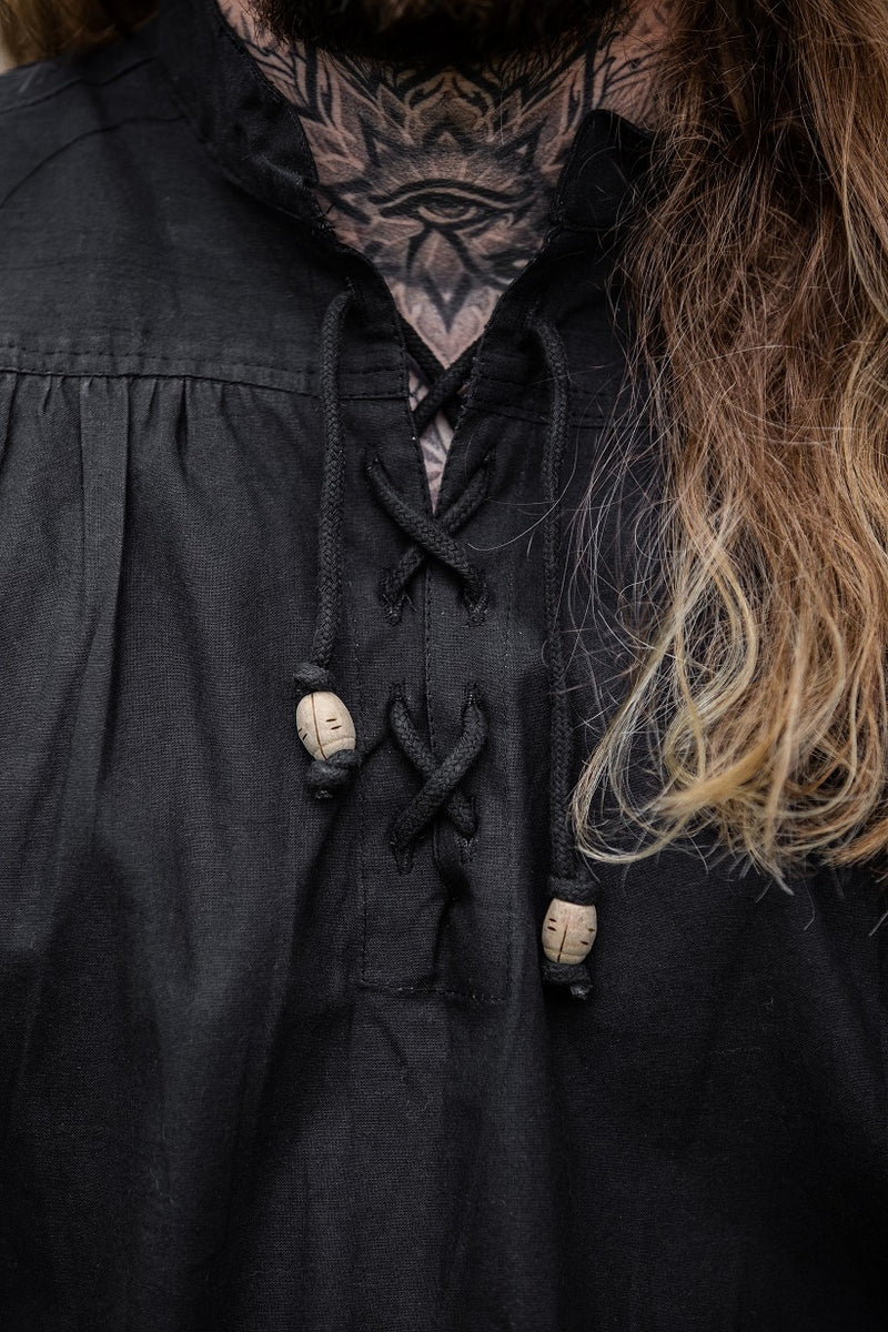 Middeleeuws hemd Louis, zwart